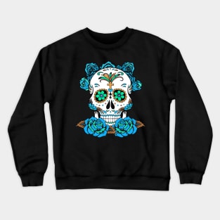 Dia De Los Muertos, Sugar Skull Design Crewneck Sweatshirt